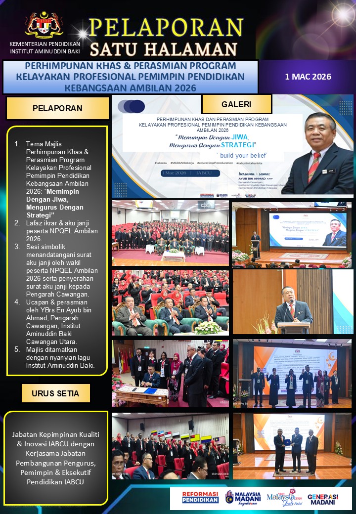 OPR PERHIMPUNAN KHAS PERASMIAN NPQEL