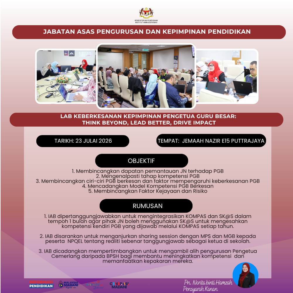 23 JUL OPR LAB KEBERKESANAN PGB