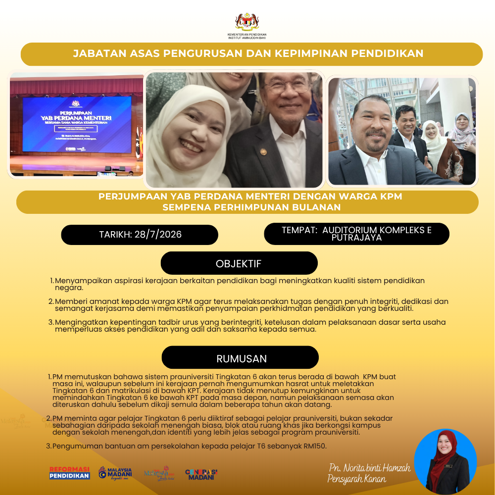 28 JUL OPR PERHIMPUNAN BULANAN KEMENTERIAN PENDIDIKAN