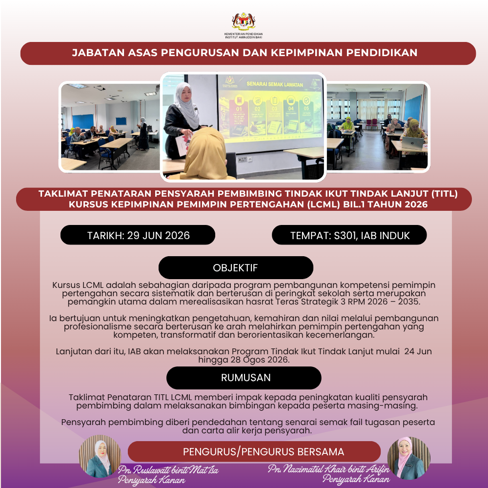 29 JUN OPR TAKLIMAT PENATARAN TITL LCML BIL.1 2026