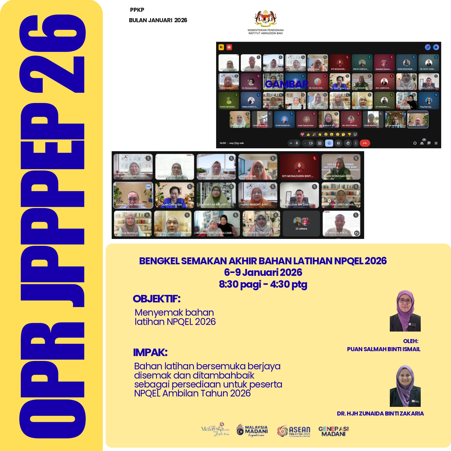 OPR BENGKEL SEMAKAN AKHIR BAHAN LATIHAN NPQEL 2026 6 9 Januari 2026 page 0001