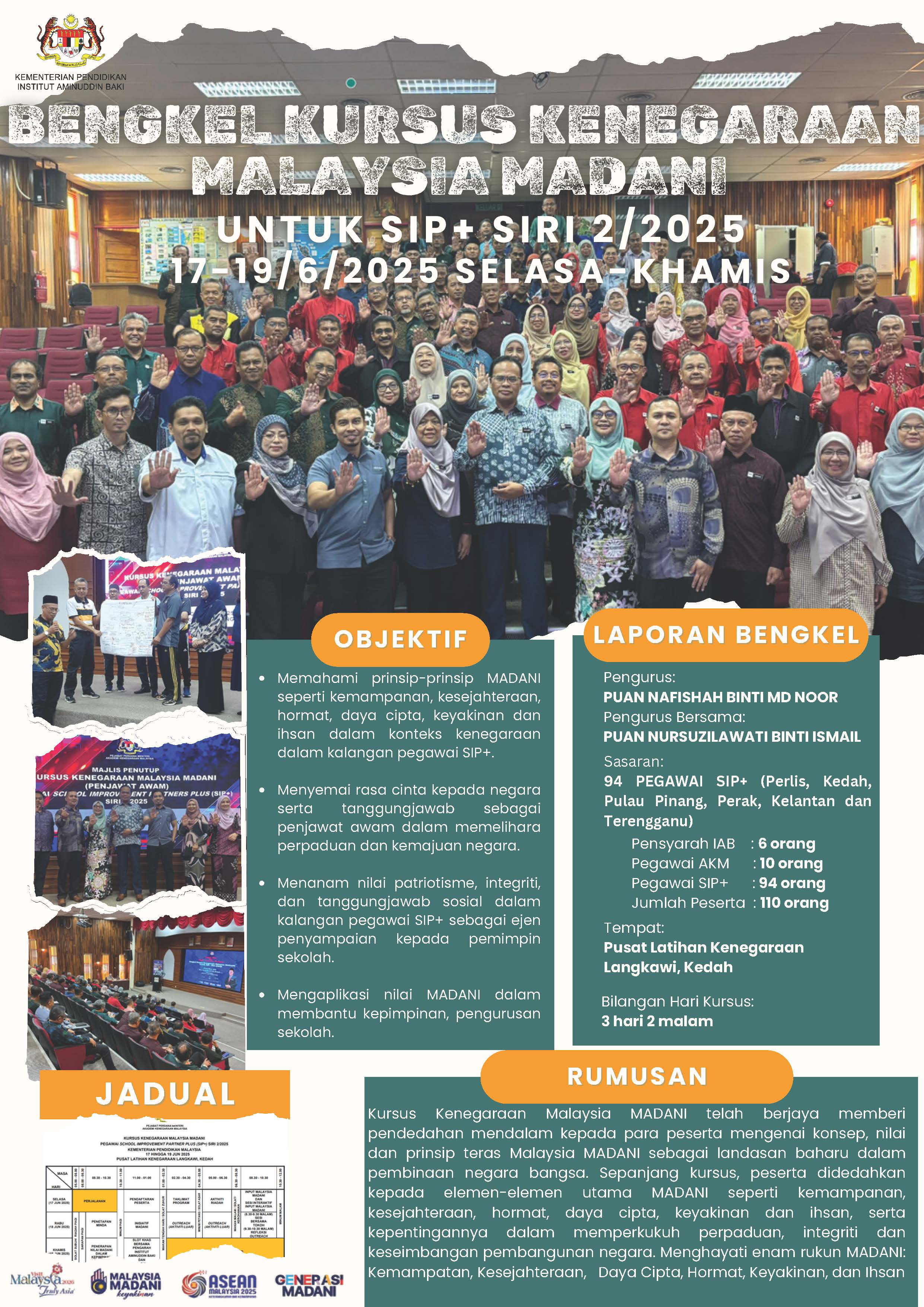 BENGKEL KURSUS KENEGARAAN MALAYSIA MADANI SIRI 2 2025