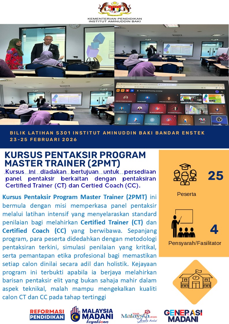 M3 1 Kursus Pentaksir Master Trainer 2PMT 23 25 Februari 2026