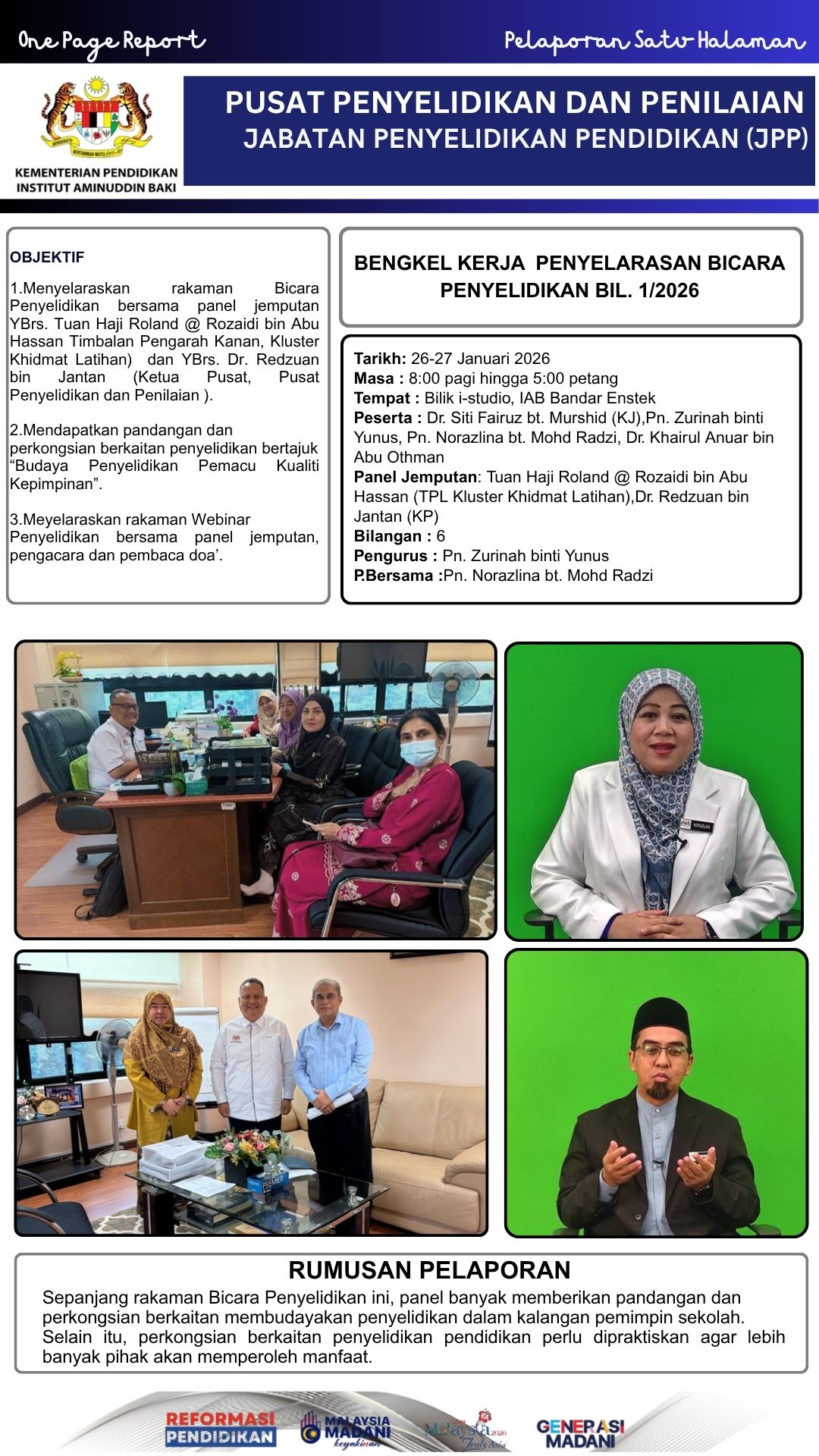penyelarasan bicara penyelidikan 1