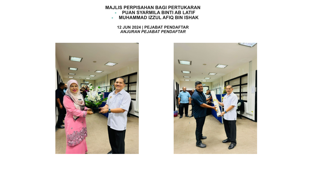 LAPORAN AKTIVITI PEJABAT PENDAFTAR JUN