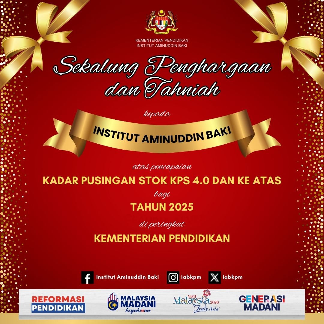 Sekalung Penghargaan dan Tahniah kepada Institut Aminuddin Baki