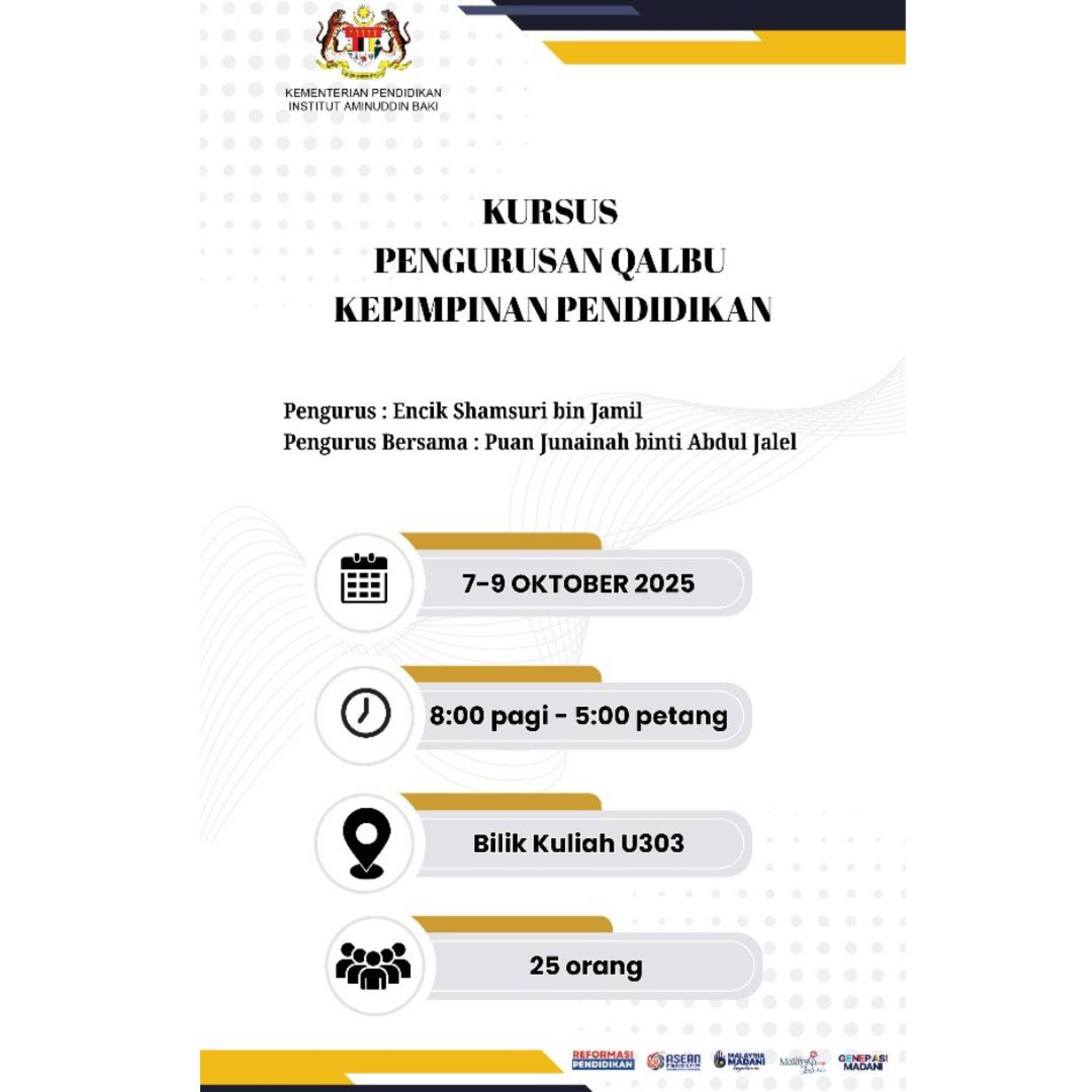 Kursus Pengurusan Qalbu Kepimpinan Pendidikan