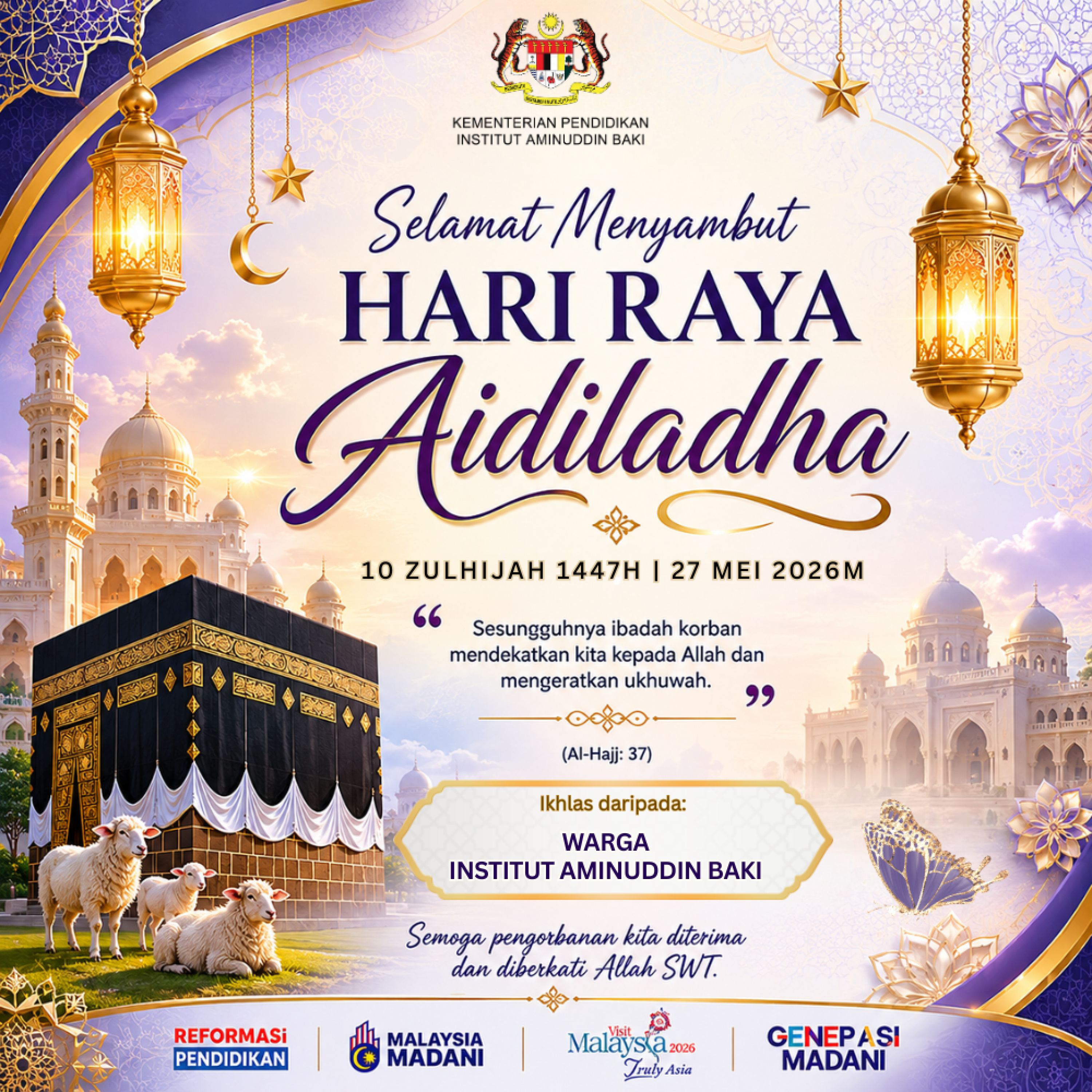 Selamat Menyambut Hari Raya Aidiladha