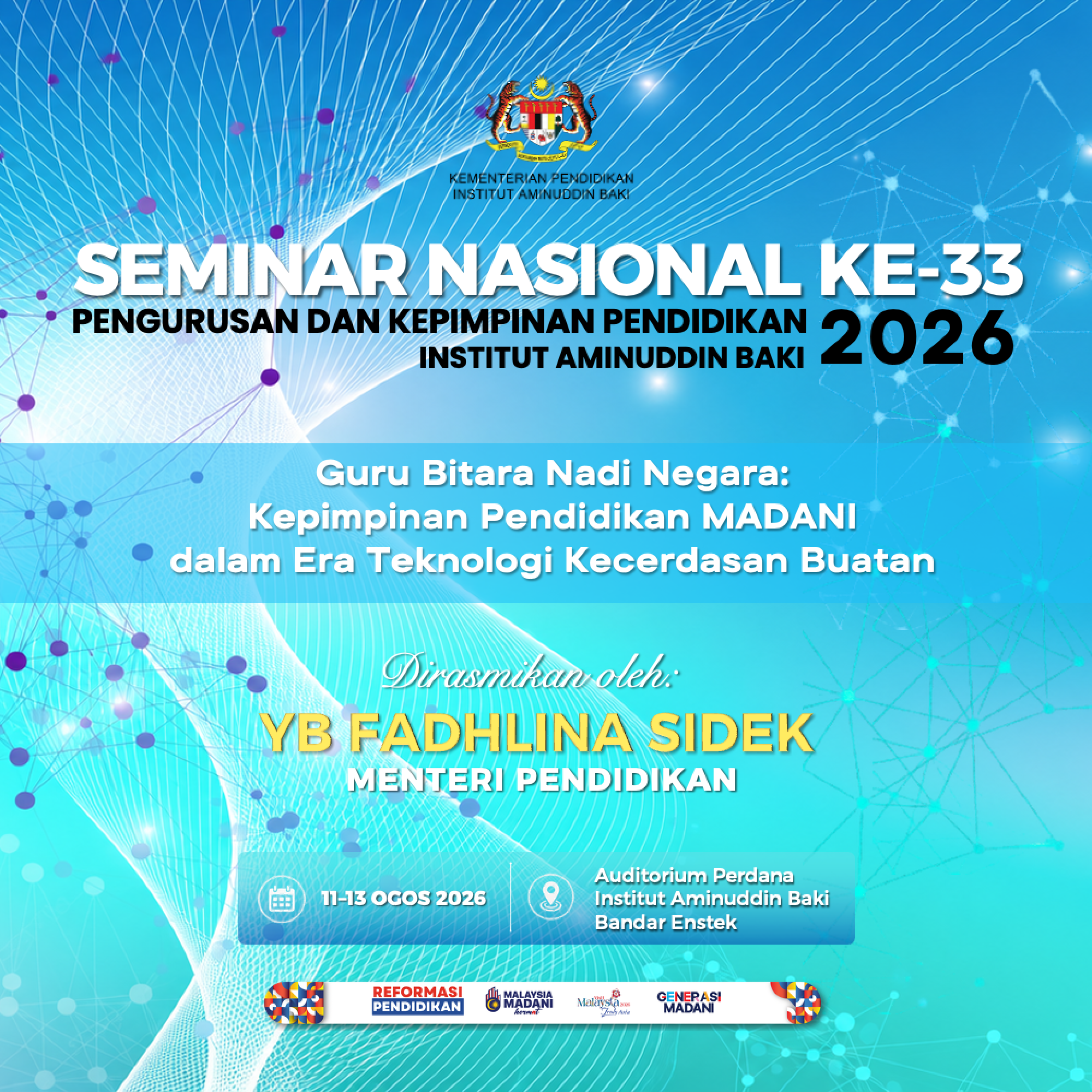 Teaser Seminar Nasional Pengurusan dan Kepimpinan Pendidikan ke-33 (SN33)