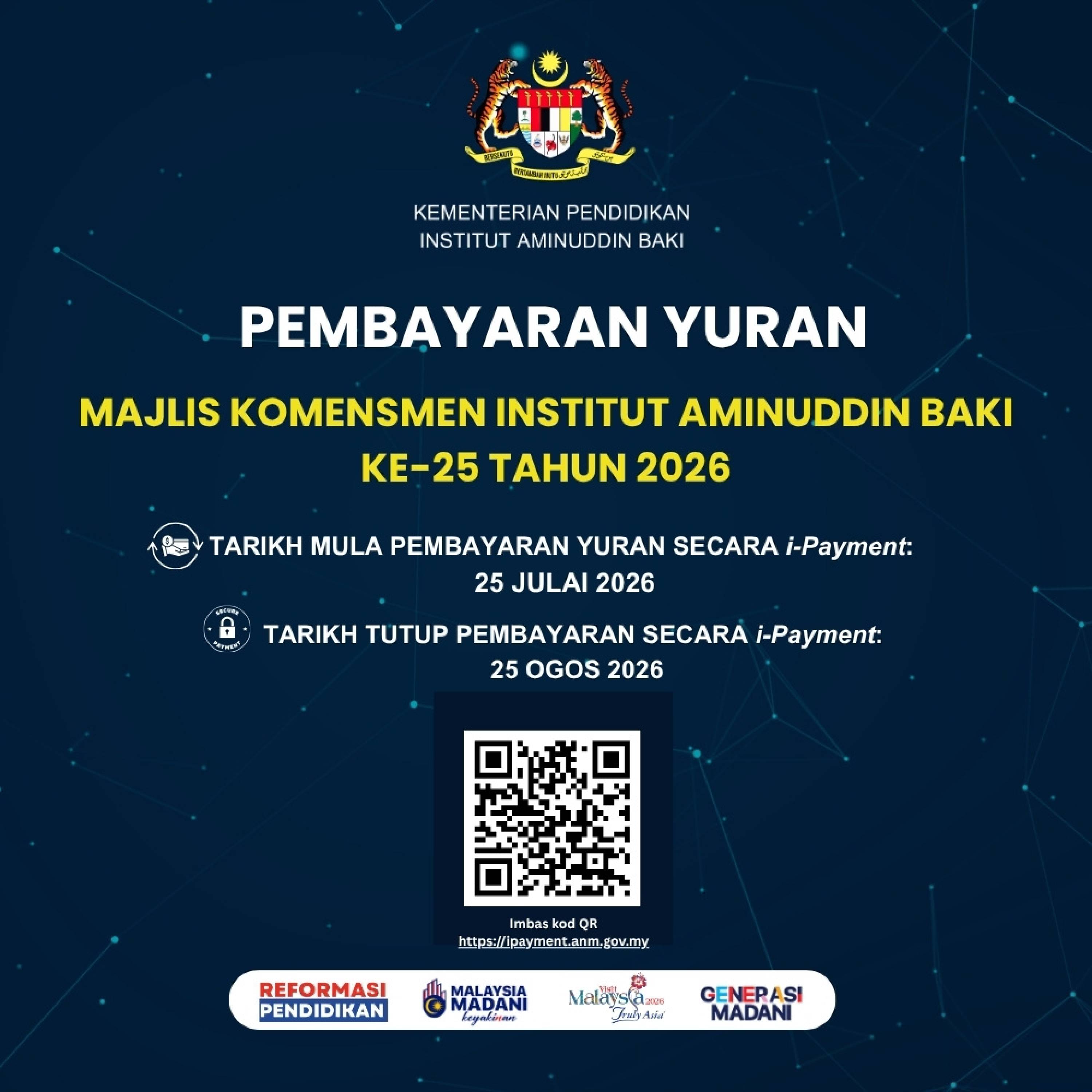 Pembayaran Yuran Komensmen Tahun 2026